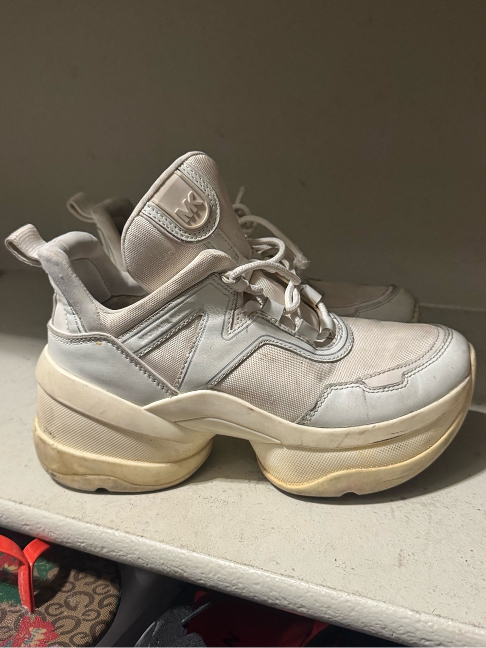 Michael Kors Cream/Off-White Platform Sneakers